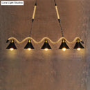 GobekUsa Sleek Black Spiral Rope Pendant Light Fixture with Loft Style Bar Island Lamp and Cone Shade