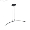 GobekUsa Sleek Black/White Arch Island LED Pendant Lamp for Elegant Dining Table Lighting