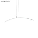 GobekUsa Sleek Black/White Arch Island LED Pendant Lamp for Elegant Dining Table Lighting