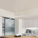 GobekUsa Sleek Black/White Arch Island LED Pendant Lamp for Elegant Dining Table Lighting