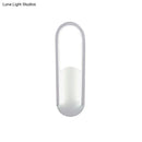 GobekUsa Sleek Black/White Sloped Half-Oblong Sconce Minimalist Acrylic LED Wall Light in Warm/White - Perfect for Parlor