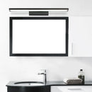 GobekUsa Sleek Black/White Vanity Lamp w/ Rectangular Shade & LED Acrylic Wall Light - 16"/23.5" Simplistic Fixture for Mirrors