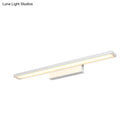 GobekUsa Sleek Black/White Vanity Lamp w/ Rectangular Shade & LED Acrylic Wall Light - 16"/23.5" Simplistic Fixture for Mirrors