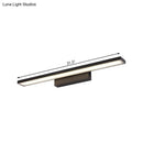 GobekUsa Sleek Black/White Vanity Lamp w/ Rectangular Shade & LED Acrylic Wall Light - 16"/23.5" Simplistic Fixture for Mirrors