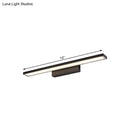 GobekUsa Sleek Black/White Vanity Lamp w/ Rectangular Shade & LED Acrylic Wall Light - 16"/23.5" Simplistic Fixture for Mirrors