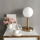 GobekUsa Glass Ball Table Lamp for Bedroom, LED Desk Light with E27 Bulb