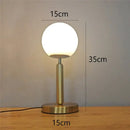 GobekUsa Glass Ball Table Lamp for Bedroom, LED Desk Light with E27 Bulb