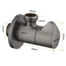 Sleek brushed gold corner valve water control bathroom tap by Decorbites