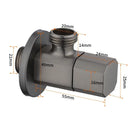 Sleek brushed gold corner valve water control bathroom tap by Decorbites