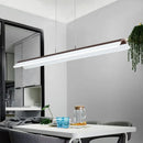 GobekUsa Sleek Coffee LED Pendant Light Fixture for Dining Room - Bend Aluminum Island Lamp
