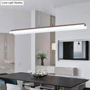 GobekUsa Sleek Coffee LED Pendant Light Fixture for Dining Room - Bend Aluminum Island Lamp
