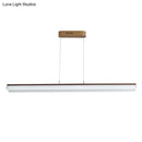GobekUsa Sleek Coffee LED Pendant Light Fixture for Dining Room - Bend Aluminum Island Lamp