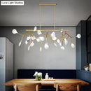 GobekUsa Sleek Firefly LED Dining Room Pendant Light with Opal Glass - Minimalist Island Chandelier