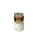 Sleek glass iced latte coffee cup with wood band kitchen tumbler by Decorbites