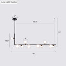 GobekUsa Sleek Glass Pendant Light for Dining Room with Hanging Island Design