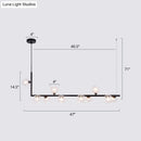 GobekUsa Sleek Glass Pendant Light for Dining Room with Hanging Island Design