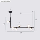 GobekUsa Sleek Glass Pendant Light for Dining Room with Hanging Island Design