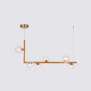 GobekUsa Sleek Glass Pendant Light for Dining Room with Hanging Island Design