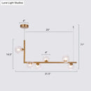 GobekUsa Sleek Glass Pendant Light for Dining Room with Hanging Island Design