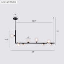 GobekUsa Sleek Glass Pendant Light for Dining Room with Hanging Island Design