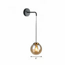 GobekUsa Sleek Glass Spherical Wall Sconce Light - Stylish Single Bulb Wall Hanging Lighting for Living Room