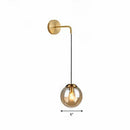 GobekUsa Sleek Glass Spherical Wall Sconce Light - Stylish Single Bulb Wall Hanging Lighting for Living Room