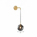 GobekUsa Sleek Glass Spherical Wall Sconce Light - Stylish Single Bulb Wall Hanging Lighting for Living Room