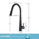 GobekUsa Gold Swivel Kitchen Faucet with Pull Down Sprayer