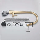 GobekUsa Gold Swivel Kitchen Faucet with Pull Down Sprayer
