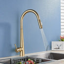 GobekUsa Gold Swivel Kitchen Faucet with Pull Down Sprayer