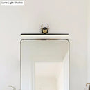 GobekUsa Sleek LED Antler Wall Mount Lamp with Acrylic Shade in Warm/White Light - Black Linear Vanity Light