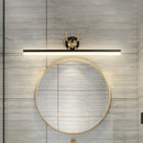 GobekUsa Sleek LED Antler Wall Mount Lamp with Acrylic Shade in Warm/White Light - Black Linear Vanity Light