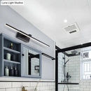 GobekUsa Sleek LED Black Vanity Wall Light - Modern Wall Mounted Lighting for Bathroom in Warm/White Light