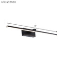 GobekUsa Sleek LED Black Vanity Wall Light - Modern Wall Mounted Lighting for Bathroom in Warm/White Light