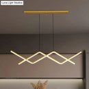 GobekUsa Sleek LED Island Light Fixture for Dining Room - Metal Line Art Hanging Light