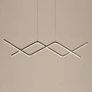 GobekUsa Sleek LED Island Light Fixture for Dining Room - Metal Line Art Hanging Light