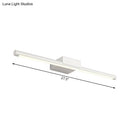 GobekUsa Sleek LED Vanity Lamp with White Acrylic Shade - Warm/White Light, 16"/19.5" Wide