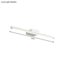 GobekUsa Sleek LED Vanity Lamp with White Acrylic Shade - Warm/White Light, 16"/19.5" Wide