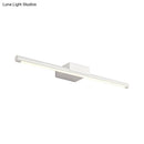 GobekUsa Sleek LED Vanity Lamp with White Acrylic Shade - Warm/White Light, 16"/19.5" Wide