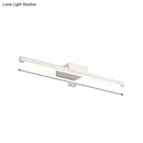 GobekUsa Sleek LED Vanity Lamp with White Acrylic Shade - Warm/White Light, 16"/19.5" Wide