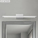 GobekUsa Sleek LED Vanity Lamp with White Acrylic Shade - Warm/White Light, 16"/19.5" Wide