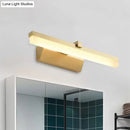 GobekUsa Sleek LED Vanity Lighting with Yellow Acrylic Shade - Wall Mounted Bathroom Lamp, 9.5"/16" W
