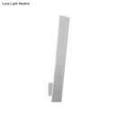 GobekUsa Sleek LED Wall Lighting: Aluminum Shade Black/White Finish Sconce for Bedroom