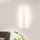 GobekUsa Sleek LED Wall Lighting: Aluminum Shade Black/White Finish Sconce for Bedroom