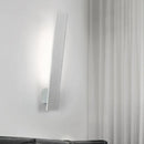 GobekUsa Sleek LED Wall Lighting: Aluminum Shade Black/White Finish Sconce for Bedroom