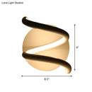 GobekUsa Sleek LED White Wall Sconce: Acrylic Spiral Light Fixture with Minimalist Design