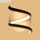 GobekUsa Sleek LED White Wall Sconce: Acrylic Spiral Light Fixture with Minimalist Design