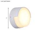 GobekUsa Sleek Metal and Acrylic Wall Sconce: Simplistic Round/Square Shade with Warm/White LED Lighting for Hallways (White)
