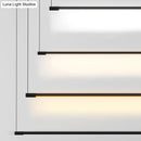 GobekUsa Sleek Metal Black LED Pendant Lamp for Stylish Island Table