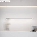 GobekUsa Sleek Metal Black LED Pendant Lamp for Stylish Island Table